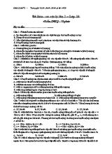 Đề khảo sát môn Vật lí lớp 10 lần 2